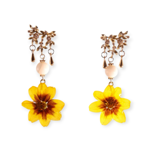 Autumn Radiance — Golden Coreopsis Earrings