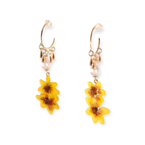 Golden Meadow — Coreopsis Crystal Earrings