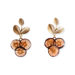 Golden Orchard — Blueberry Earrings