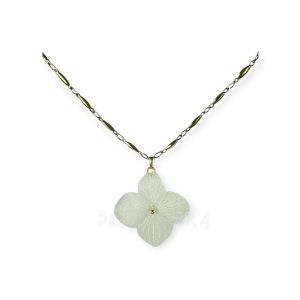 Golden Dawn — Orange Hydrangea Necklace