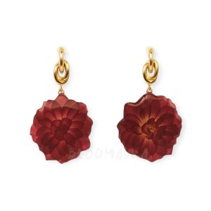 Crimson Whisper – Real Pressed Rose Earrings