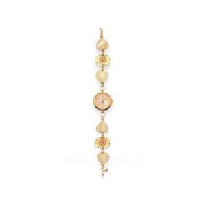 Heartlight – Pink Forget-Me-Not & Shell Pearl Timepiece Bracelet
