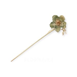 Moss Whisper – Blue Green Anemone Hairpin