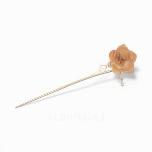 Lunar Bloom – Silver Anemone Hairpin