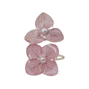 Blush Petal – Real Hydrangea Double Bloom Ring