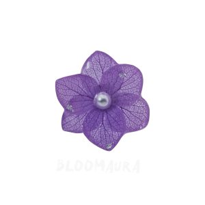 Amethyst Bloom – Real Hydrangea Double Bloom Ring