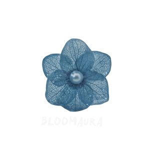 Ocean Dew – Real Hydrangea Double Bloom Ring
