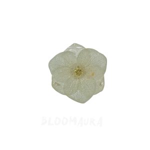 Golden Champagne – Real Hydrangea Double Bloom Ring