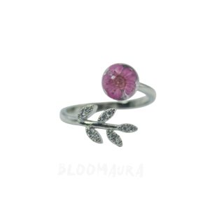 Rosy Breeze – Forget-Me-Not Open Ring