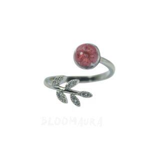 Scarlet Bloom – Forget-Me-Not Open Ring